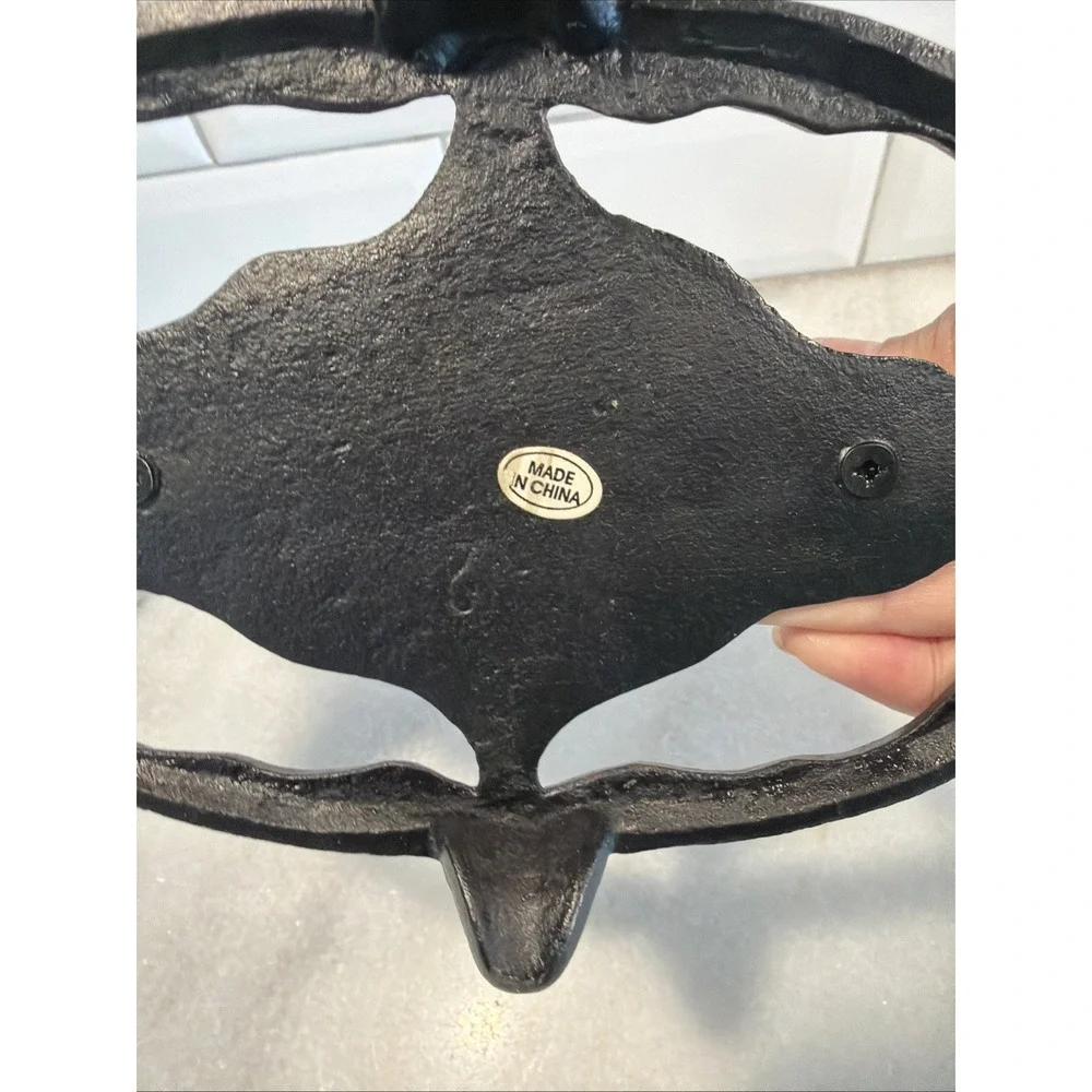 Halloween Cast Iron Witch Witches Brew Brewing Candle Holder Metal‎ Stand ES002